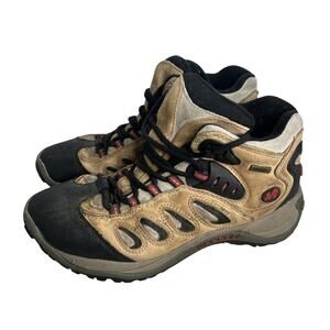 Merrell Reflex Mid Gore-Tex Taupe Leather Hiking Boots Womens Size 8 EUR 38.5